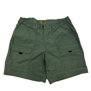 The Foundry Supply Co. Green Cargo Canvas Shorts Comfort Stretch Sz 44 Cotton